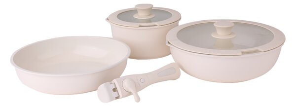 Set vase de gatit Zilan ZLN0965 din 8 piese, 5 straturi de material, compatibil cuptor