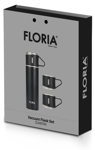 Termos Zilan ZLN0743 din inox, capacitate 500ml, 3 capace care pot fi folosite pe post de cana
