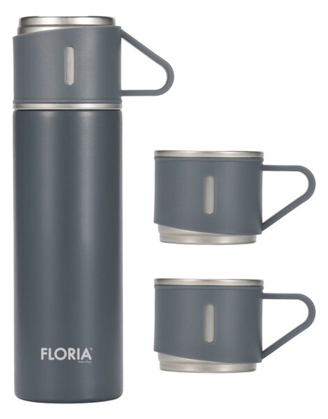 Termos Zilan ZLN0745 din inox, capacitate 500ml, 3 capace care pot fi folosite pe post de cana