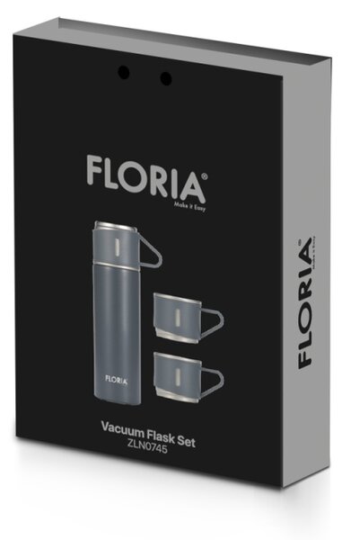 Termos Zilan ZLN0745 din inox, capacitate 500ml, 3 capace care pot fi folosite pe post de cana