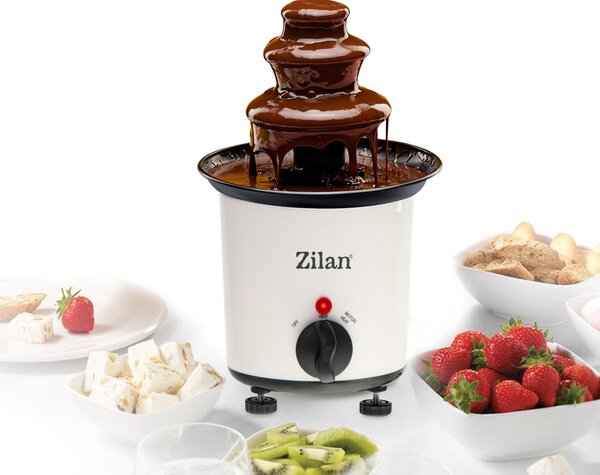 Fantana de ciocolata ZILAN ZLN2144 - 30W, 200ml, alba, accesorii incluse