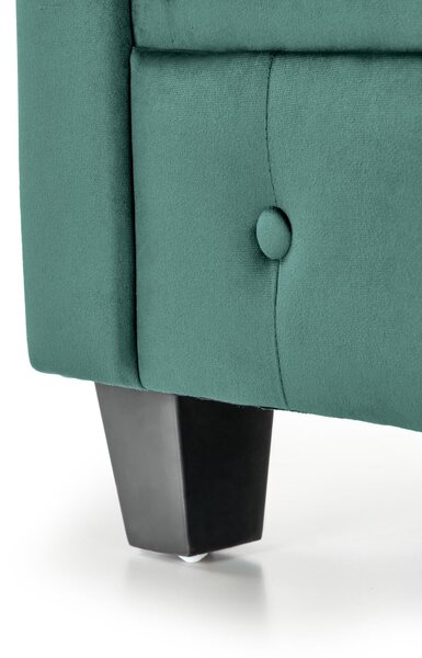 Fotoliu ERIKSEN, stofa catifelata verde inchis, 84x75x73 cm