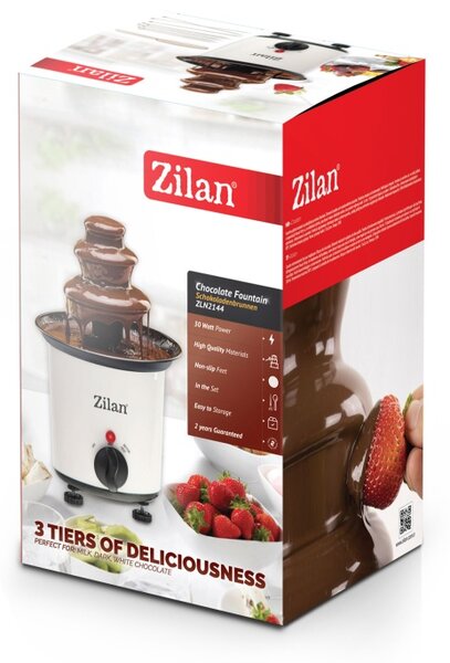 Fantana de ciocolata ZILAN ZLN2144 - 30W, 200ml, alba, accesorii incluse