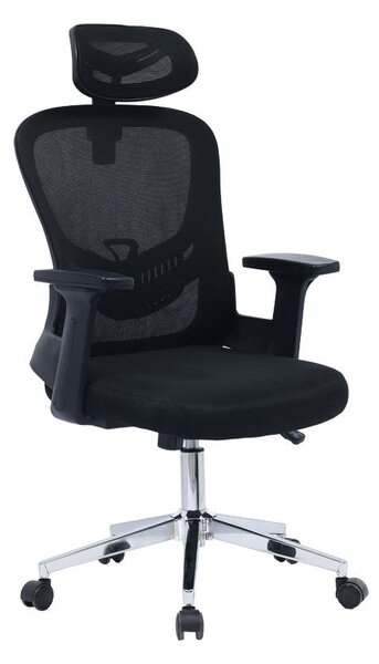 Scaun de birou manager Ignatius mesh, Gri - Negru, 110-120x65x45 cm