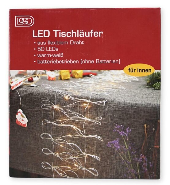 Lant de Craciun 50 LED-uri, traversa masa