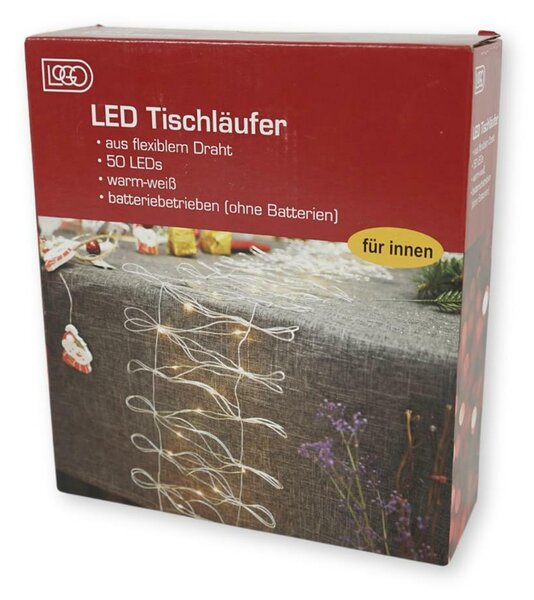 Lant de Craciun 50 LED-uri, traversa masa