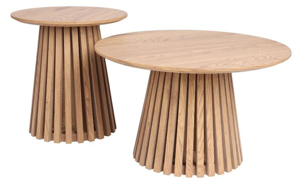 Set de măsuțe de cafea Arezzo, stejar sălbatic
