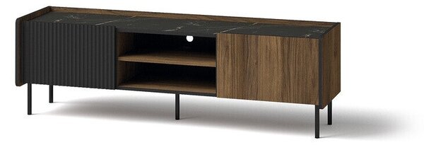 Comodă TV Tivsali 106Negru mat, Nuc, 15x5x4cm