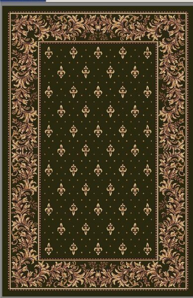 Covor Bisericesc, Model 15033 310 Dreptunghiular, Verde 100x200