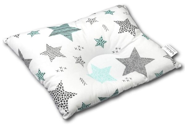 Cosulet bebelus pentru dormit Kidizi Baby Nest + pernuta plagiocefalie Kidizi All Mint Stars