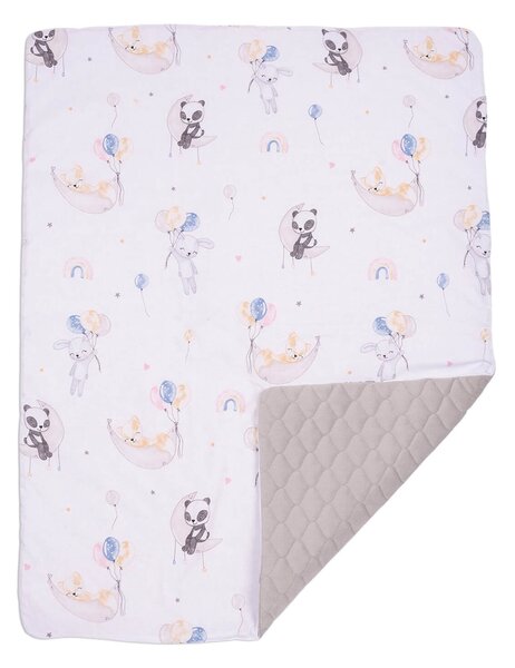 Paturica matlasata cu doua fete 100x75 cm Kidizi Velvet Sweet Dreams