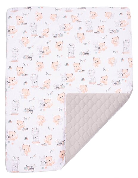 Paturica matlasata cu doua fete 100x75 cm Kidizi Velvet Best Friends