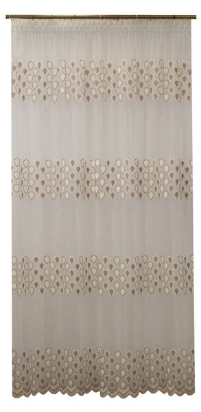 Perdea Velaria tiul alb cu lacrima roz, 155x252 cm