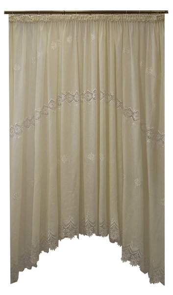 Perdea Velaria in ivoire cu floarea soarelui, 400x225 cm