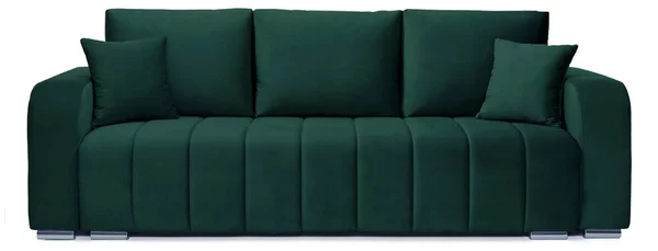 Canapea Extensibilă 3 locuri DIEGO, cu ladă de depozitare, 230x92x90 cm, Velutto-Verde