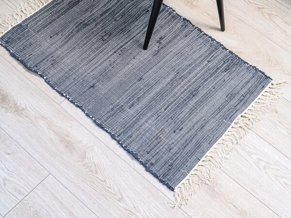 Covor RENSKE 60x90 cm, negru/dungi