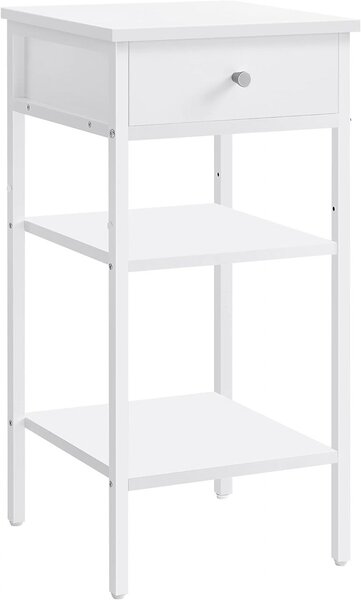 Noptiera Model Cline, Alb, 35x35x70cm