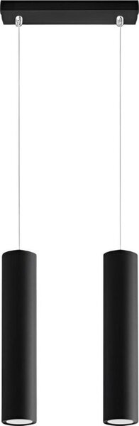 Lustră pe cablu KARADON 2xGU10/30W/230V negru