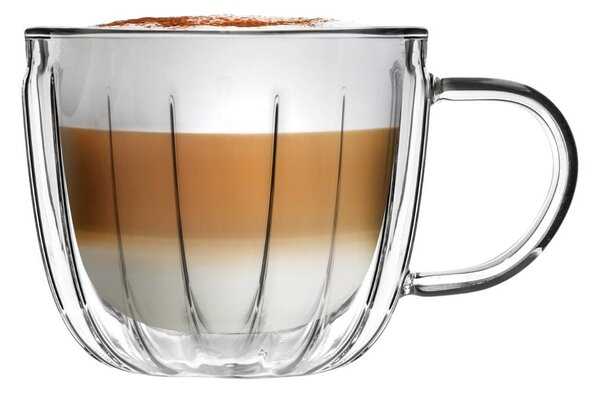 Cești 2 buc. pentru cappuccino din sticlă 350 ml Tulip – Vialli Design