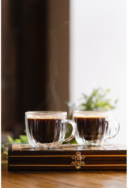 Cești 2 buc. pentru cappuccino din sticlă 350 ml Tulip – Vialli Design