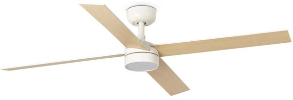 FARO RUDDER L 34355WT1S - Ventilator LED dimabil, 18W/230V, CCT, diam. 132 cm, bej/alb WT + telecomandă