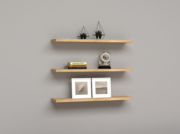Rafturi de perete cu aspect de lemn de stejar 3 buc. Boss - Kalune Design