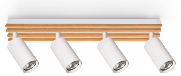 Brilagi - Spot SELE WOOD ACOUSTIC 4xGU10/30W/230V alb/lemn