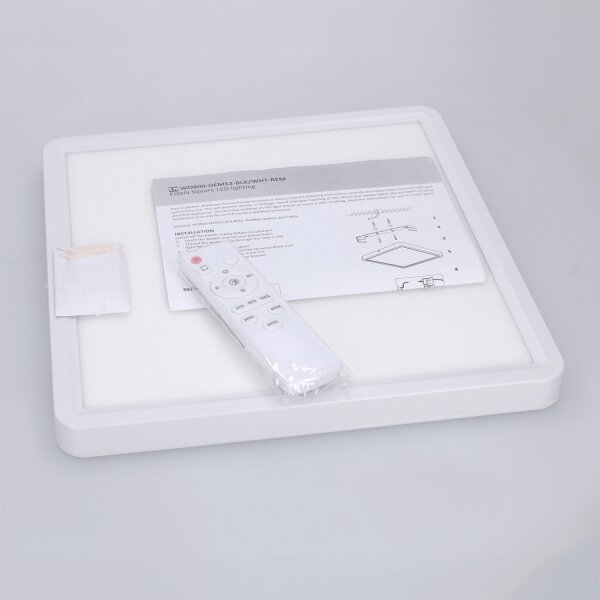 Brilagi - Plafonieră LED reglabilă ESTELA SQUARE, 36 W, 230 V, 31 x 31 cm, alb + telecomandă