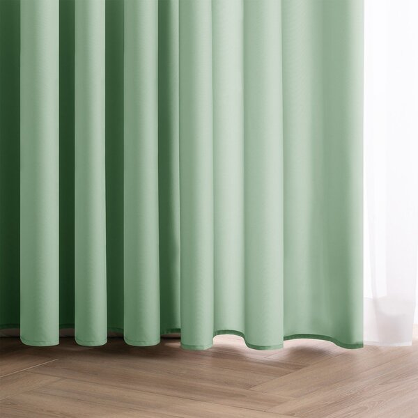 Draperie verde-mentă dimout (semi-opacă) 140x270 cm Carli – Restilo