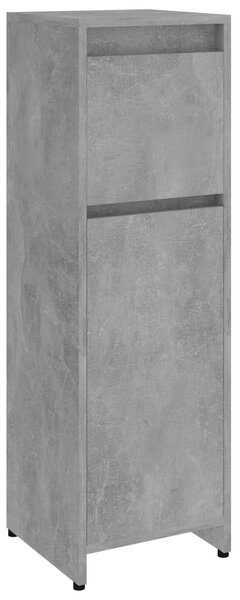 Dulap de baie, gri beton, 30 x 30 x 95 cm, PAL