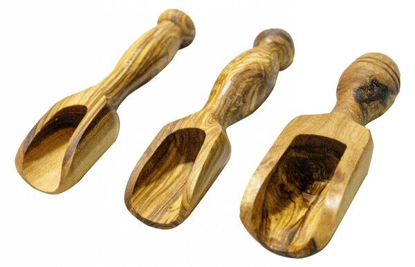 Lingura condimente tip dozator din lemn de maslin 1