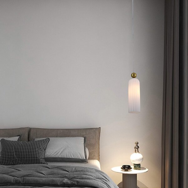 Light Prestige Piega lampă suspendată 1x40 W alb-auriu LP-939/1PWHITE