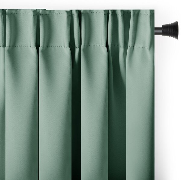 Draperie verde-mentă dimout (semi-opacă) 140x175 cm Kierra – Restilo