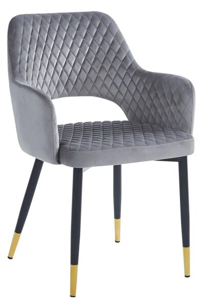 Scaun de masa Culoare Gri, FRANCO VELVET