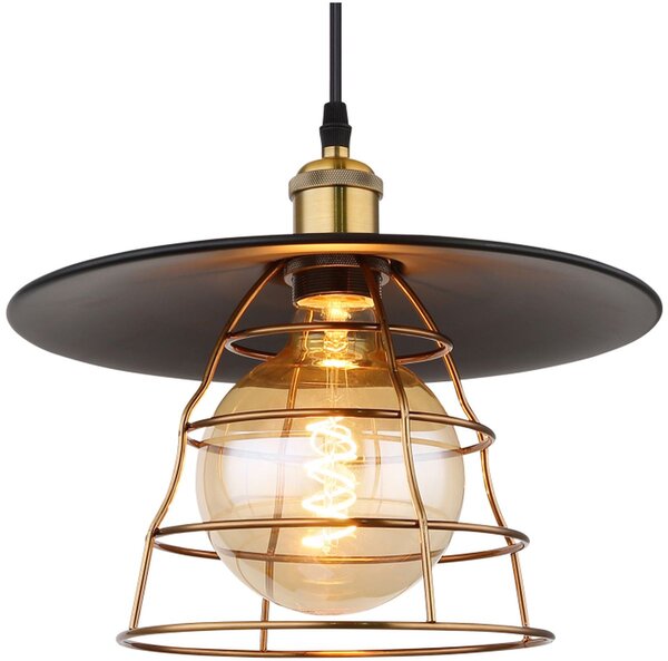 Globo Lighting Viejo lampă suspendată 1x60 W negru-cupru 15086BH1