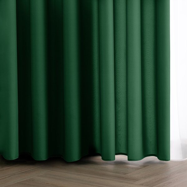Draperie verde-închis dimout (semi-opacă) 140x250 cm Carli Tie – Restilo