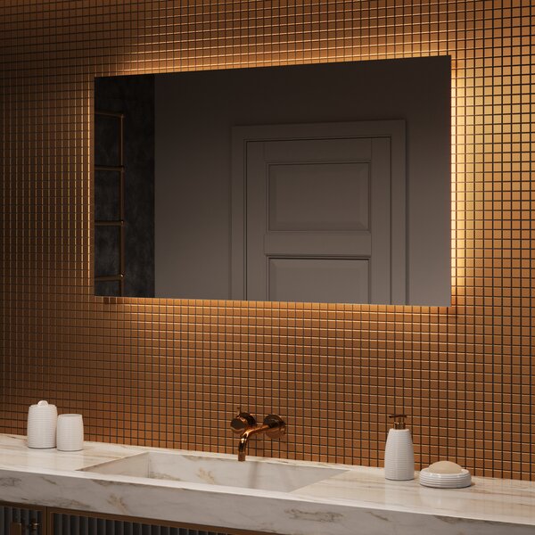 Oglinzi moderne baie cu leduri 120x70cm cu lumină LED rece 7000K, lumină caldă 3000K sau lumină neutră 4500K