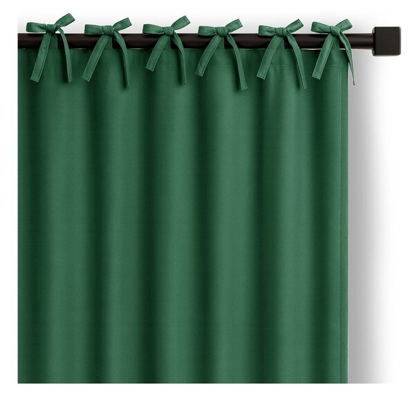 Draperie verde-închis dimout (semi-opacă) 140x250 cm Carli Tie – Restilo