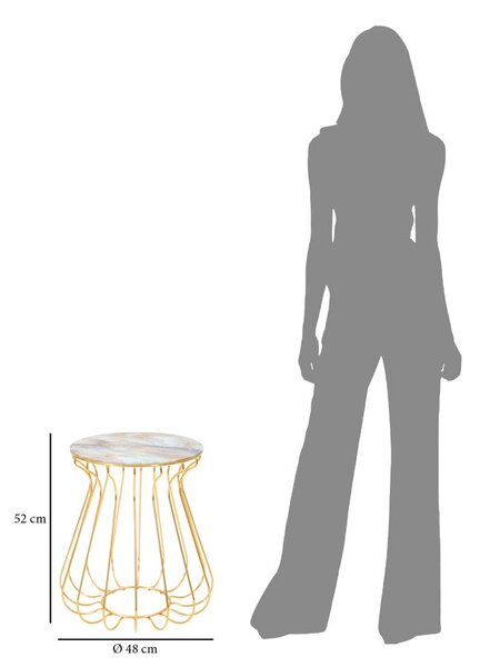 Masuta cafea Bologna Glamo 48/52 cm