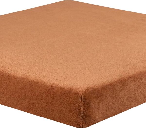 Cearceaf cu elastic din micropluş aluniu 90 x 200 cm