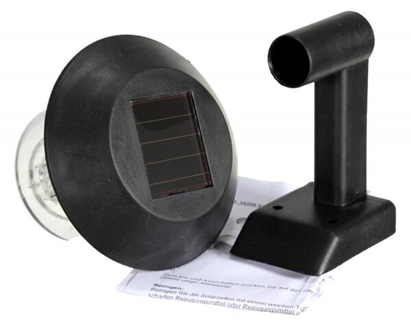 Lampa solara LED exterior, prindere perete, rezistenta interperii, 12 x 12 cm, negru