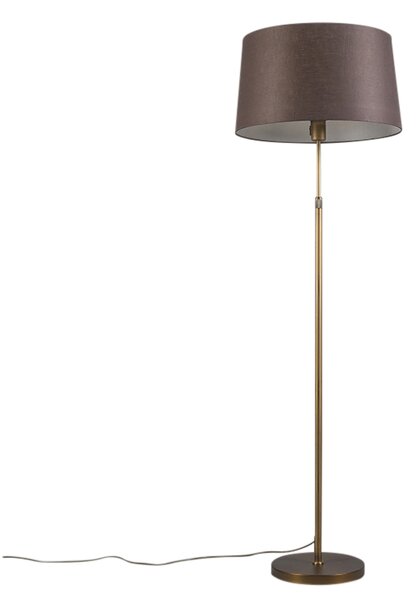 Lampă de podea inteligentă bronz cu abajur maro 45 cm inclusiv Wifi A60 - Parte