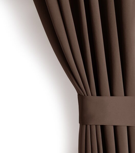 Draperie maro dimout (semi-opacă) 140x175 cm Kierra – Restilo
