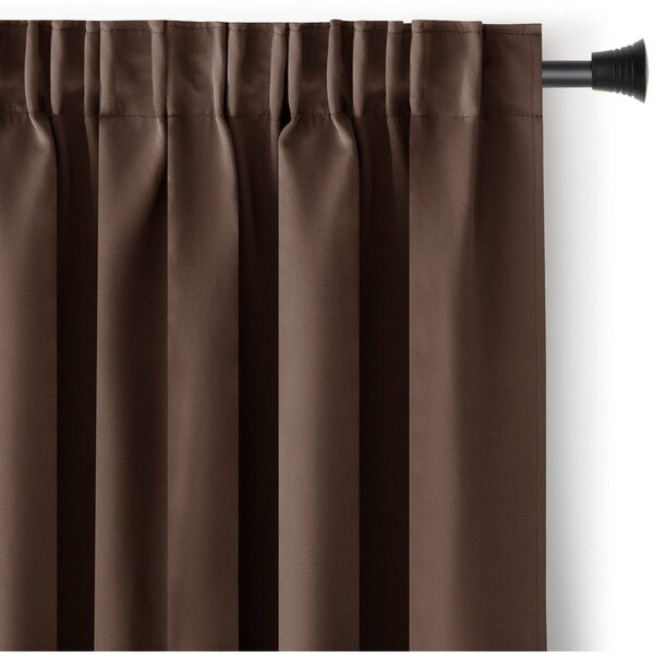 Draperie maro dimout (semi-opacă) 140x175 cm Kierra – Restilo