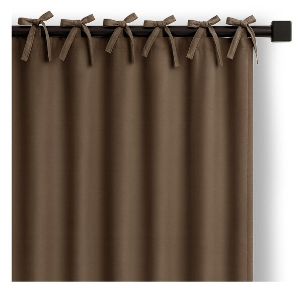 Draperie maro dimout (semi-opacă) 140x250 cm Carli Tie – Restilo