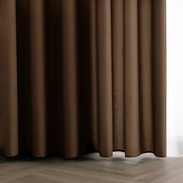 Draperie maro dimout (semi-opacă) 140x270 cm Carli – Restilo