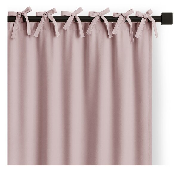 Draperie roz prăfuit dimout (semi-opacă) 140x250 cm Carli Tie – Restilo