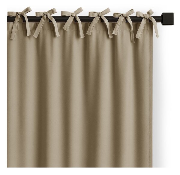 Draperie bej dimout (semi-opacă) 140x250 cm Carli Tie – Restilo