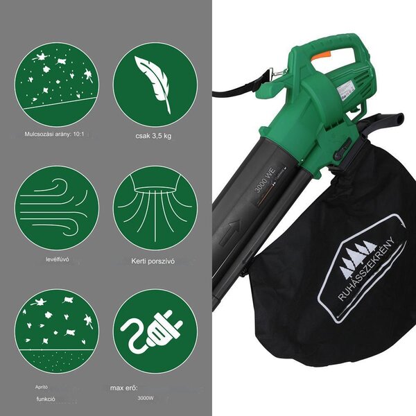 Deuba Aspirator electric pentru frunze 3 în 1