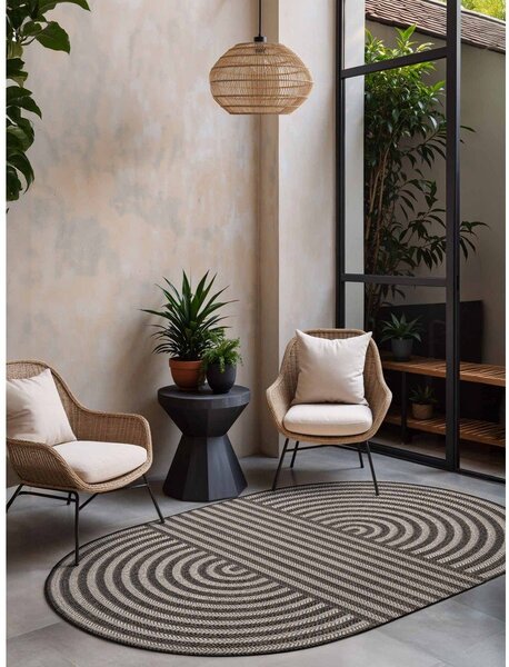 Covor pentru exterior și interior negru/crem 160x230 cm Haringey Woodfield – Ted Baker
